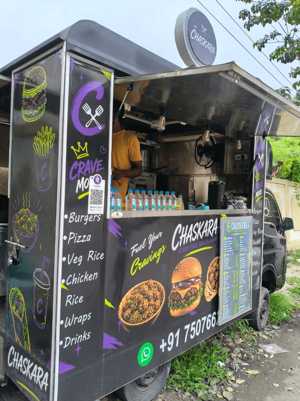 The Chaskara food van ready to serve street food